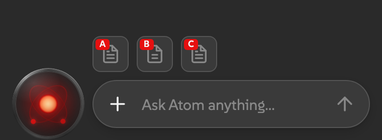 Attached file cards in the composer