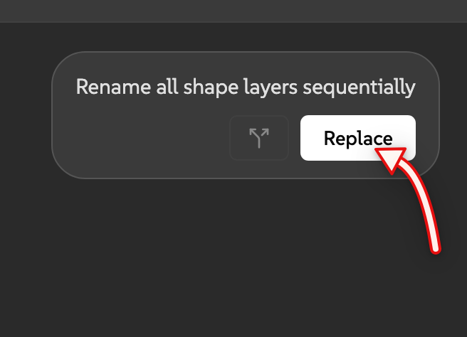 Editing a previous message using the Replace action